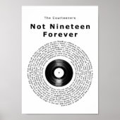 Niet negentien voor vinyl Record Song Lyric Print (Voorkant)
