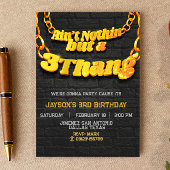 Niet niets, maar een 3 Thang - Hip Hop-uitnodiging Kaart