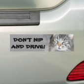Niet nip en rijden bumpersticker (Op auto)