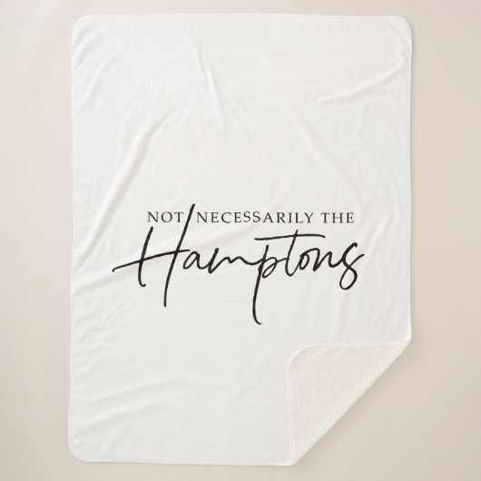 Niet noodzakelijk de grote Sherpa deken van Hampto (Voorkant)