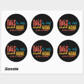 Niet normaal 3-inch ronde Stickers (6 per vel) (Vel)