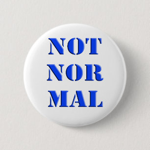 Niet normaal ronde button 5,7 cm
