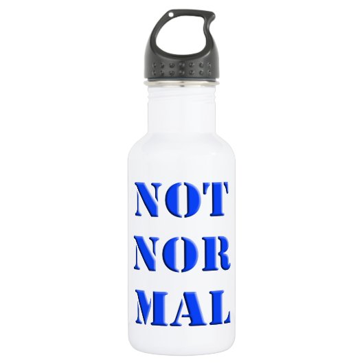 Niet normaal waterfles (Voorkant)