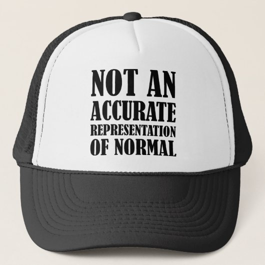 Niet Normale Grappige Bal Cap Hoed Trucker Pet (Voorkant)