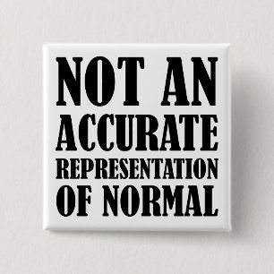 Niet Normale Grappige Knop Speld Vierkante Button 5,1 Cm