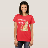 "Niet nu ben ik bezig" grappige citaat van de kat T-shirt (Voorkant volledig)