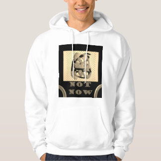 Niet nu een andere keer misschien zwart met zilver hoodie