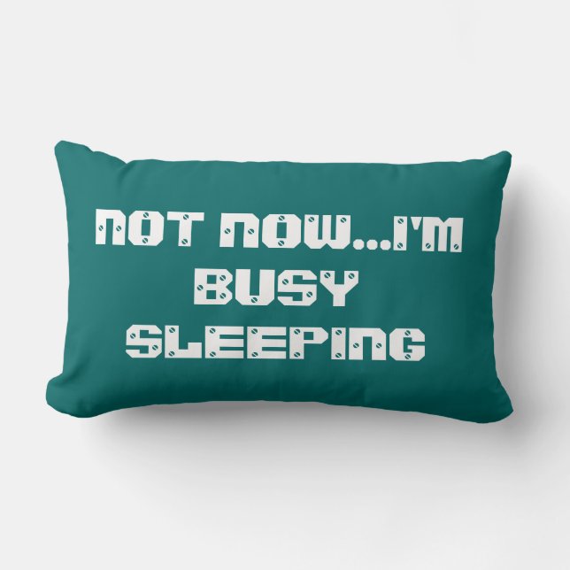 NIET NU...IK BEN BUSY SLEEPING KUSSEN (Voorkant)