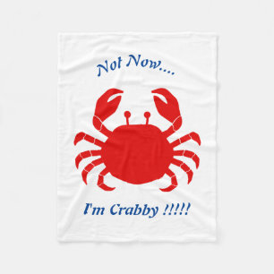 Niet nu... Ik ben Crabby!!!!! Blanket Fleece Deken