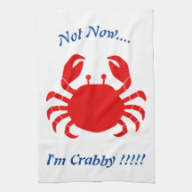 Niet nu.... Ik ben Crabby!!!!! Red Crab Blue Words