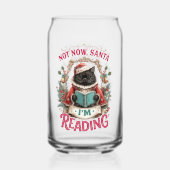 Niet Nu Kerstman Ik Lees Blikvorm Glas (Voorkant)