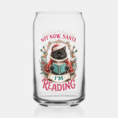 Niet Nu Kerstman Ik Lees Blikvorm Glas (Achterkant)