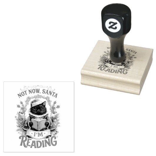 Niet Nu Kerstman, Ik Lees Even Rubberstempel (Gestempeld)