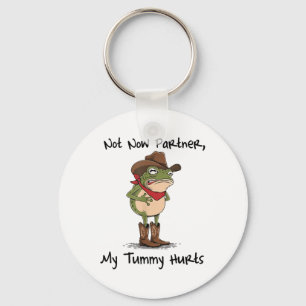 Niet nu partner Mijn buik doet Cowboy Frog Ibs Sto Sleutelhanger