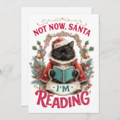 Niet nu Sinterklaas, ik ben aan het lezen  Feestdagenkaart (Voorkant / Achterkant)