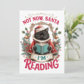 Niet nu Sinterklaas, ik ben aan het lezen  Feestdagenkaart (Staand voorkant)