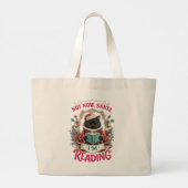 Niet nu Sinterklaas, ik lees  Grote Tote Bag (Achterkant)