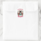 Niet nu Sinterklaas, ik lees Ronde Sticker (Tas)