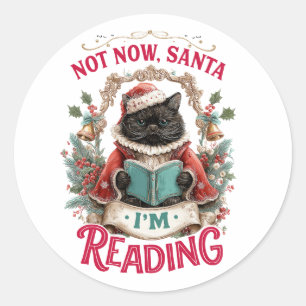 Niet nu Sinterklaas, ik lees  Ronde Sticker