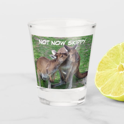 Niet nu Skippy Shot Glass Glas (Voorkant)