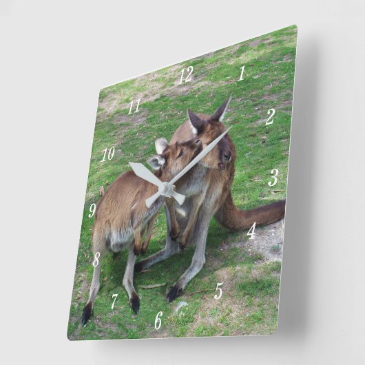 Niet nu Skippy Vierkante Klok (Hoek)