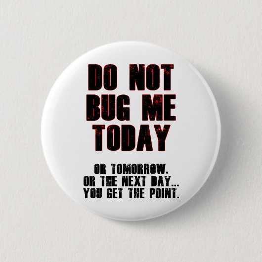 Niet nu tegen mij! ronde button 5,7 cm (Voorkant)