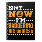 Niet nu val ik in de getuige schijnproces notitieboek (Voorkant)