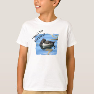Niet ochtend persoon slaperig zwart wit eend t-shirt