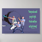 Niet oefenen totdat je het goed hebt poster (Voorkant)