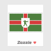 Niet-officiële vlag van het graafschap Nottinghams Sticker (Vel)