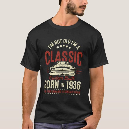 Niet Old Classic 1936 Hot Rod Dad Opa T-shirt (Voorkant)