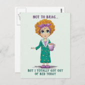 Niet om te brag, maar ik ben vandaag helemaal uit briefkaart (Voorkant / Achterkant)