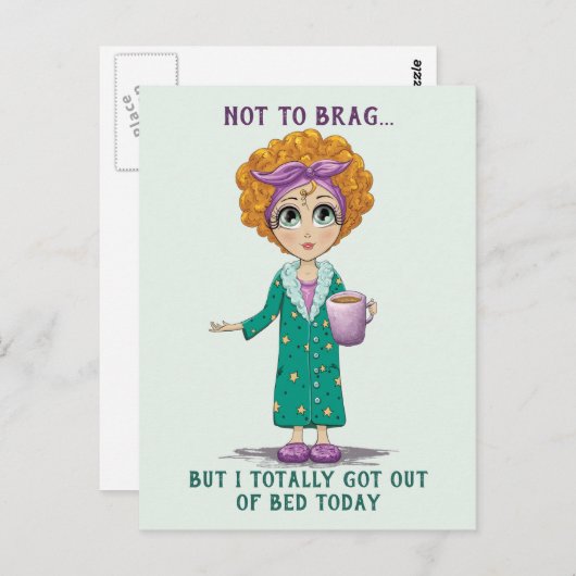 Niet om te brag, maar ik ben vandaag helemaal uit briefkaart (Voorkant / Achterkant)