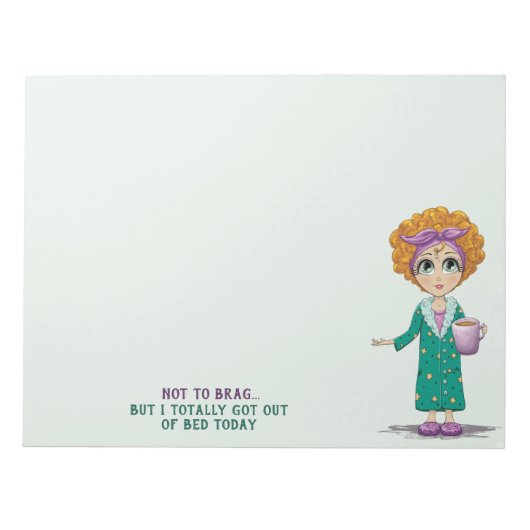 Niet om te brag, maar ik ben vandaag helemaal uit notitieblok (Voorkant)