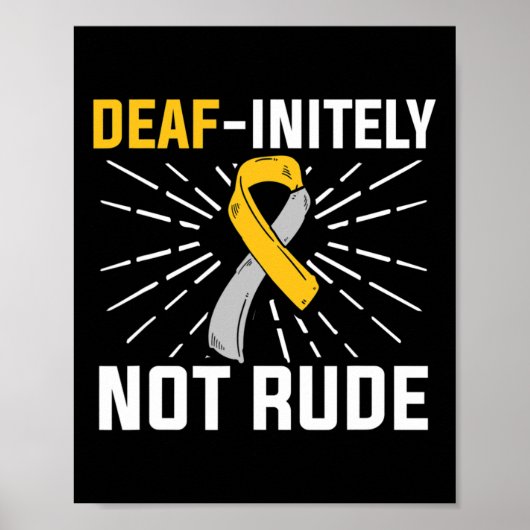 Niet onbeleefd. ASL Doof Gebarentaal Doof Bewustzi Poster (Voorkant)