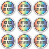 Niet onbeleefd gewoon autistisch - Sticker Pack (Voorkant)
