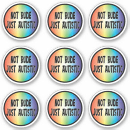 Niet onbeleefd gewoon autistisch - Sticker Pack