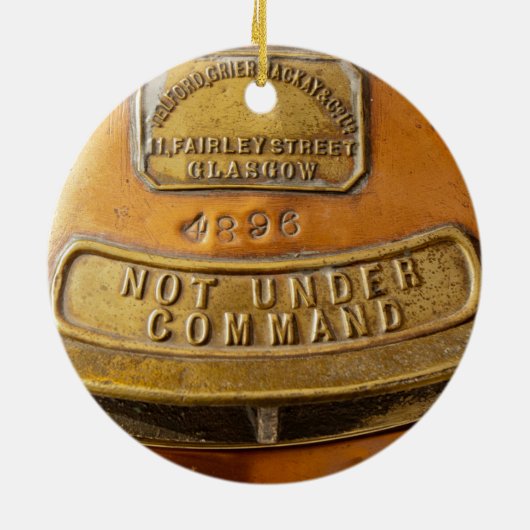 Niet onder commando keramisch ornament (Achterkant)