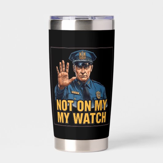 Niet onder mijn toezicht! geïsoleerde drinkbeker (Voorkant)