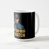 Niet onder mijn toezicht! koffiemok (Voorkant rechts)