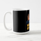 Niet onder mijn toezicht! koffiemok (Links)