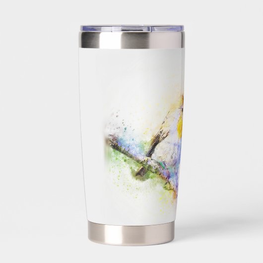 Niet ontmoedigd, waterverf vogel geïsoleerde drinkbeker (Voorkant)