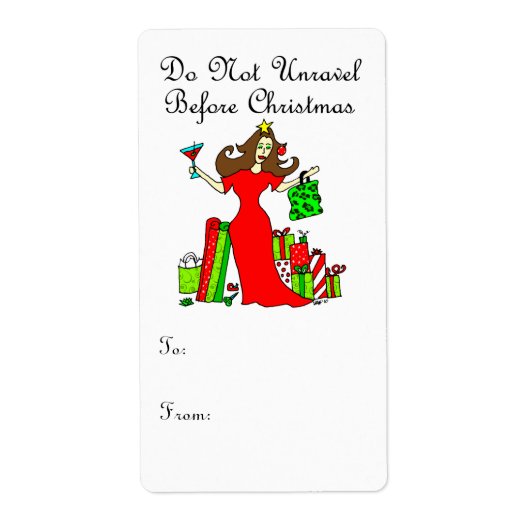 Niet ontrafelen voor kerstcadeau labels (Voorkant)