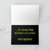 Niet ontsnappen aan je verjaardag kaart (Binnen)