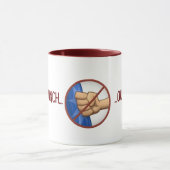 "Niet onze auto slaan" Mok (Midden)