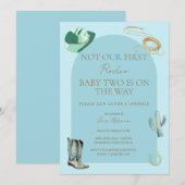 Niet onze/haar eerste Rodeo Baby Sprinkle uitnodig Kaart (Voorkant / Achterkant)