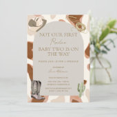 Niet onze/haar eerste Rodeo Baby Sprinkle uitnodig Kaart (Staand voorkant)
