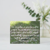 Niet oordelen - Christelijk Briefkaart (Staand voorkant)