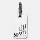 NIET OP DE TWEEDE AMENDEMENT VERENIGDE STATEN BEHA BAGAGELABEL (Achterkant verticaal)