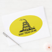 NIET OP DE TWEEDE AMENDEMENT VERENIGDE STATEN BEHA OVALE STICKER (Envelop)